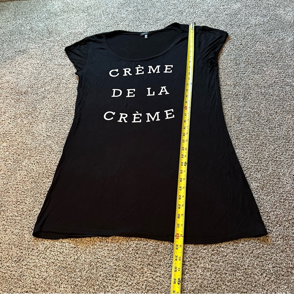 TART L Black Sleep Tee Sleep Shirt Tunic Dress Crème De La Crème R $40 - Picture 8 of 9